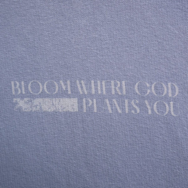 Sweat à capuche Bloom - Bleu - Texte
